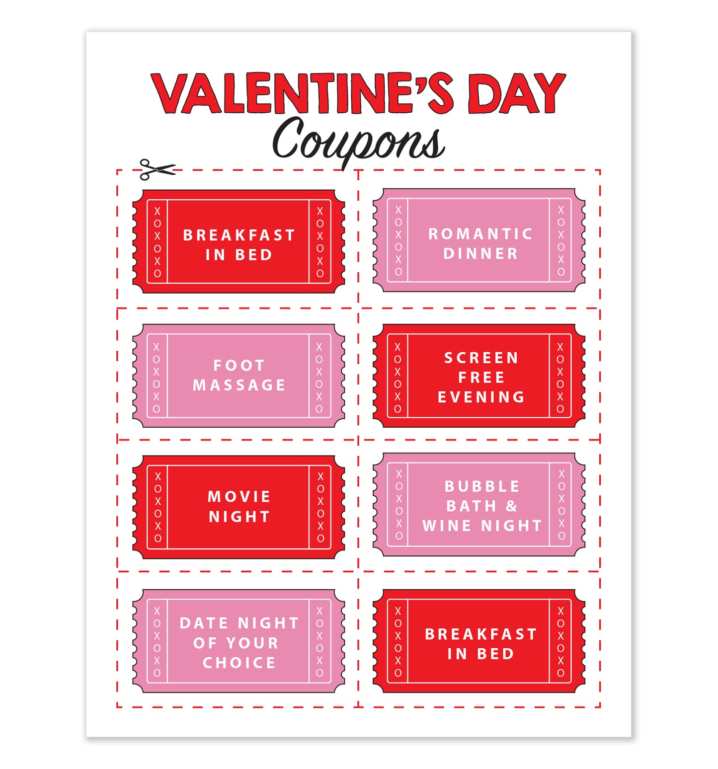 Valentine's Coupons Card