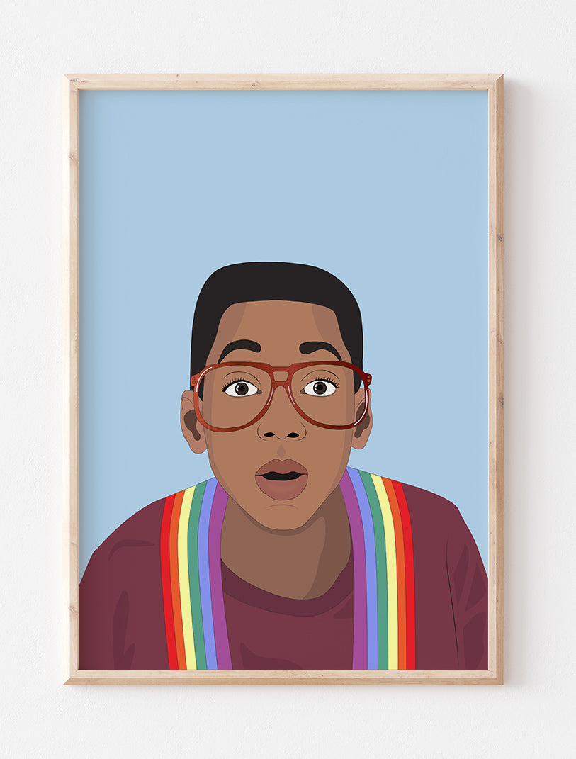 Steve Urkel Art Print