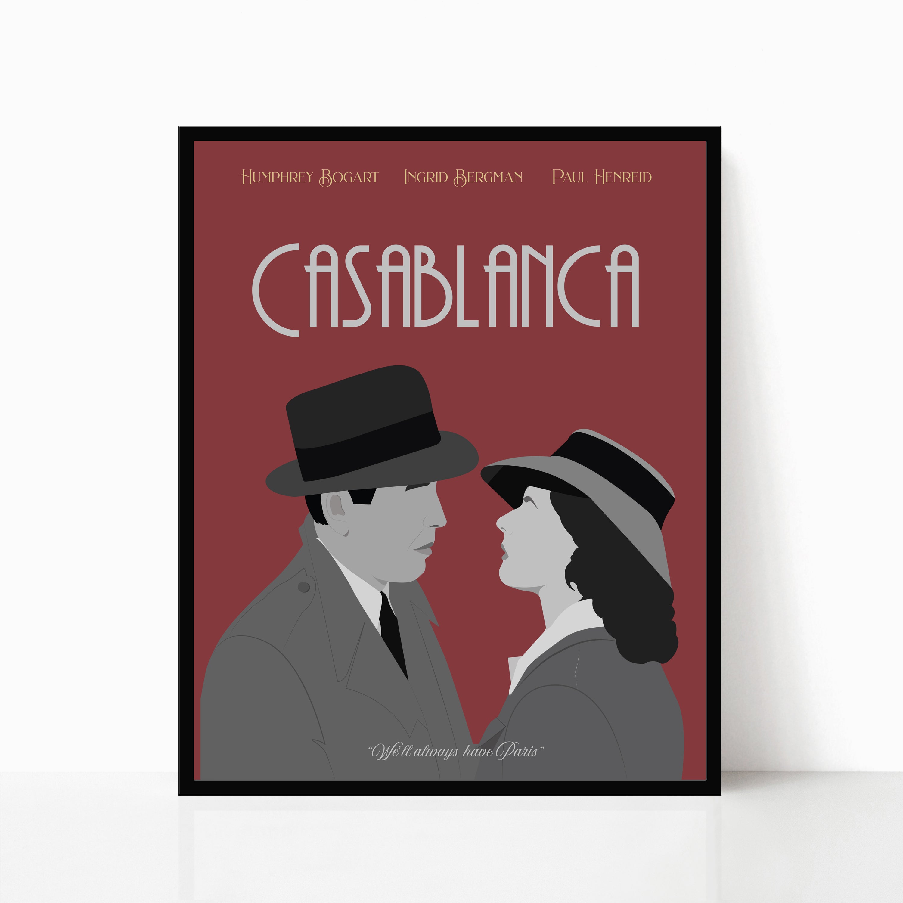 Casablanca Minimalist Movie Poster – Poppermost Prints